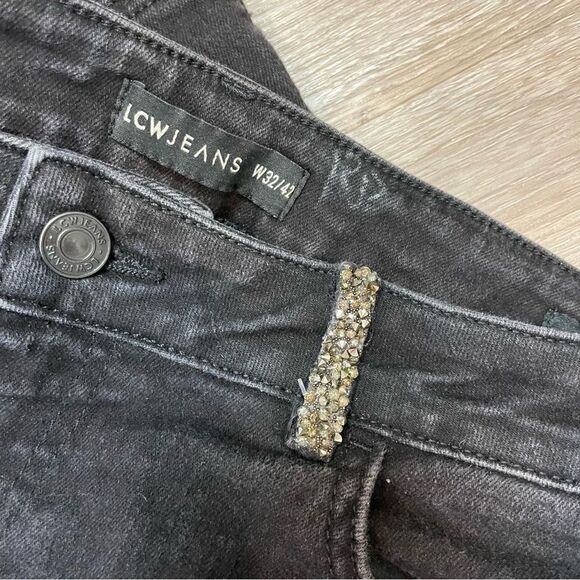 LCW Jeans CLASSIC Skinny Fit Straight Black Jeans with Rhinestone details - Picture 5 of 6